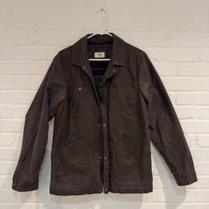 Marine Layer Otis Waxed Canvas Jacket, Small, Brown